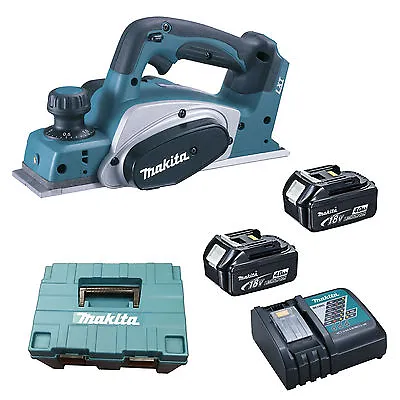 MAKITA 18V BKP180 PLANER 2 X BL1830 BATTERIES DC18RC CHARGER & CASE • £501.97