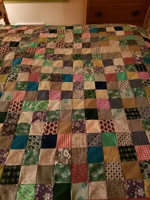 Handcrafted Bed Spread Patchwork Memory Blanket/quilt • $100