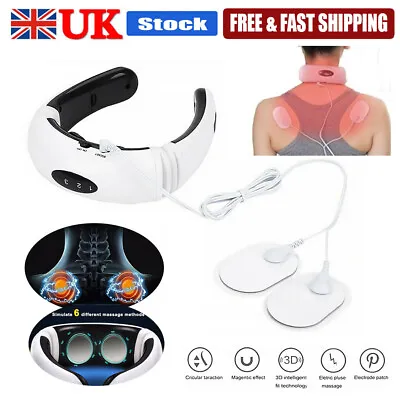 Electric Intelligent Cervical Neck Massager Shoulder Relax Massage Relieve Pain • £11.99