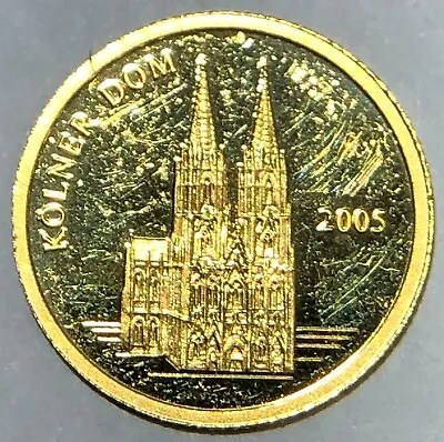 Togo 2005 1500 Francs Gold Coin Kolner Dom (Cologne Cathedral) • $150