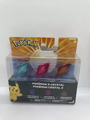 $100 • Buy Sealed - TOMY Pokémon Z Ring Crystal 3 Pack Dragonium Z Psychium Z Groundium Z