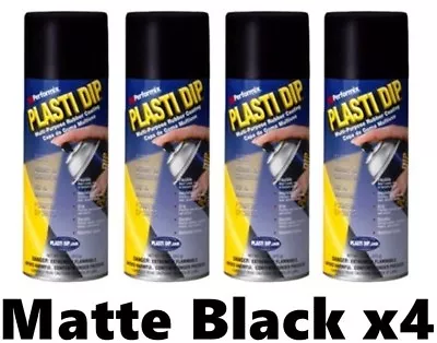 Matte BLACK 4 CANS - Performix PLASTI DIP Rubber Coating Spray 311gm Plastidip • $80