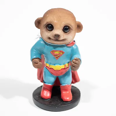 Superman DC Comics Minature Meerkat Garden Statue 12cm Polyresin Ornament - NEW • $17.95