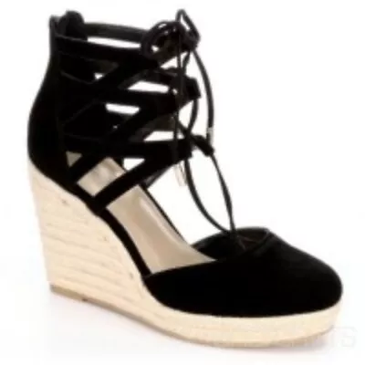 Brand New Michael Shannon Shondra Espadrilles Shoes Black 10 Medium • $39.99
