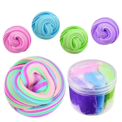 $10.75 • Buy 4pcs Soft Butter Fluffy Slime Kit Gifts Putty Sensory DIY Non Stick For Kids