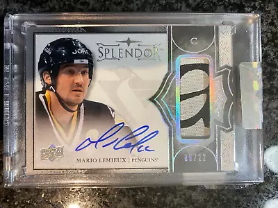 2017-18 Mario Lemieux Upper Deck Splendor Logo Jersey Patch Auto #/22 Autograph • $679.99