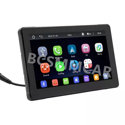 Motorcycle GPS Wireless Carplay/Android Auto Waterproof IPS 7in Touch Screen BT • $158.30