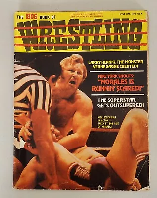 Vintage Big Book Of Wrestling Sept 1974 Superstar Graham Larry Hennig Mike York • $8