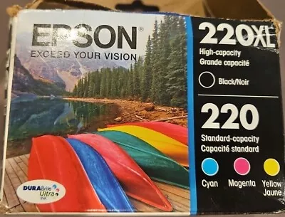 Genuine Epson 220XL Black 220 Color Ink Cartridges CMY Open Box Read For Cond. • $24.99