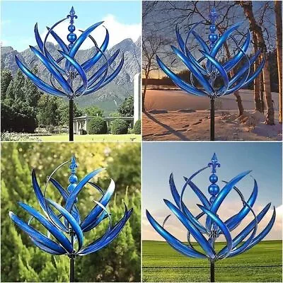 Outdoor Yard Lawn Garden Decor Kinetic Wind Spinner Metal Sculpture With Stake • $17.84