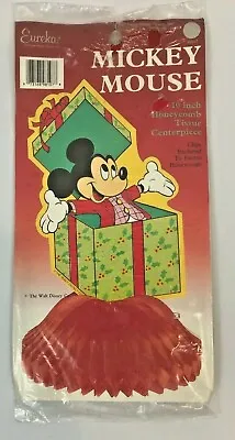 Vintage Disney Christmas Mickey Mouse Honeycomb 10  Centerpiece Decoration • $15