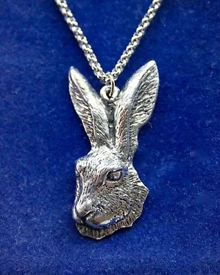 £13.99 • Buy Hare Silver Pewter Pendant Necklace With Gift Pouch, Rabbit Brown Moon Chain