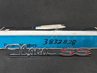 Nos 63 Chevrolet Chevy Ii Nova Ss Super Sport Right Rear Fender Emblem Nameplate • $124.99