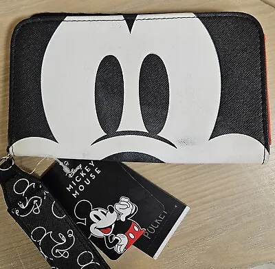 Disney Mickey Mouse Zip Around Id Compartments Wallet New With Flaw • $11.99