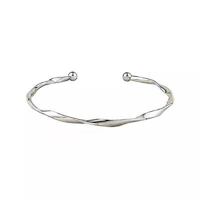 New Silver Plated Fashion Jewelry Unique Mobius Open Bracelet Bangle Cuff • $7.99