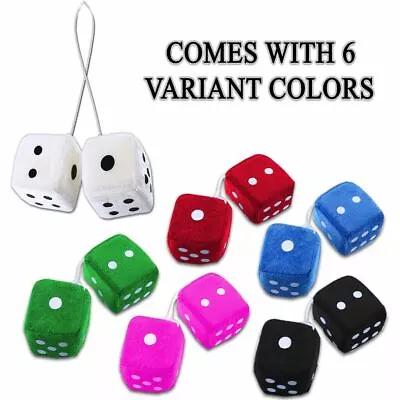 $7.25 • Buy Zone Tech Car Hanging Mirror Fuzzy Dice Vintage All Color Options