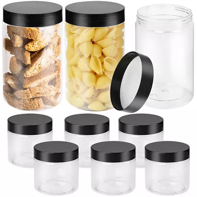 27oz+8oz Plastic Jars Clear Refillable Containers Empty Pot Airtight Storage Jar • $10.99