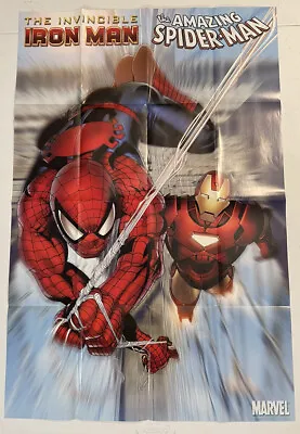 MARVEL PROMO POSTER 36  X 24   Invincible Iron Man Amazing Spider-Man 2008  • $12.94