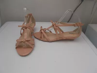 Jasper Conran Womens Nude Pink Wedge Sandals Size 6 • £8.99