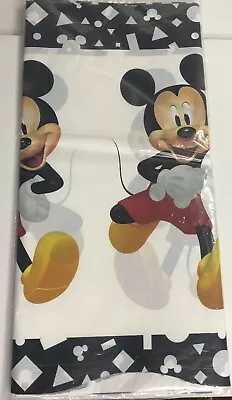 DISNEY MICKEY MOUSE BIRTHDAY PARTY TABLECOVER MICKEY MOUSE 52x96 Plastic • $6.29