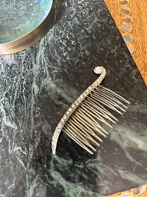 Vintage Hair Comb Rhinestones And Pearl 4.5” • $15