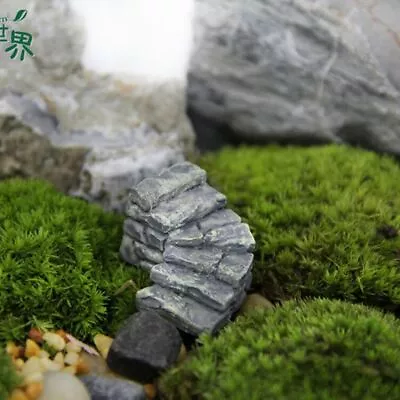 Miniature Craft Bridge Plant Fairy Garden Bonsai Stair Ornament Resin Decor • £2.58