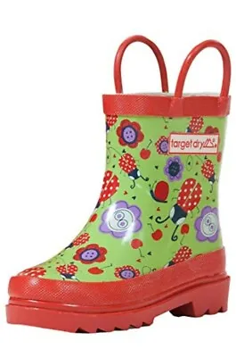 £15.99 • Buy Girls Target Dry Ladybug Wellington Boots Size J 11