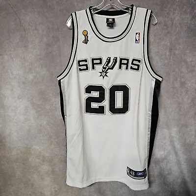 2005 Reebok Authentic San Antonio Spurs Manu Ginobili 20 NBA Finals Jersey 48 XL • $299.99