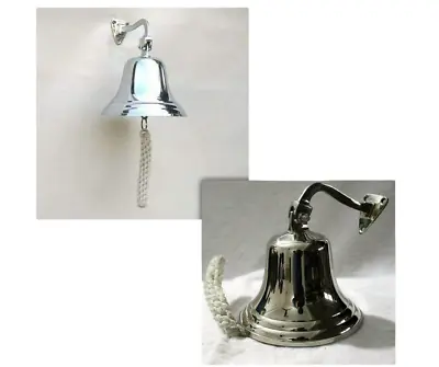 Wall Mounted Chrome Bell Vintage Ship's School Pub Last Orders Dinner Door 4  • £18.99