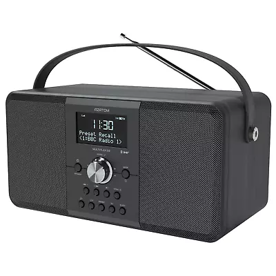 Azatom DAB DAB+ FM Radio Alarm Clock Speaker Bluetooth - Multiplex Black (R) • £54.95