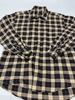 Burberry London Button Down Shirt Long Sleeve Plaid Multicolor M Men's A43 • $30