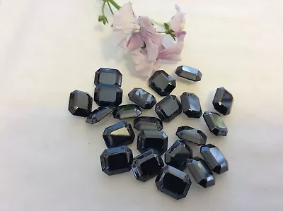 £3.25 • Buy Swarovski #4610/2 Octagon Rhinestone Jet Hematite Silver Foiled 10x8mm Pack Of 6