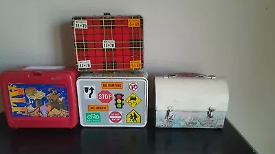 Lot Of 4 Vintage Lunchbox Chuck Wagon Signs Alf Plaid  Poor Condition • $20