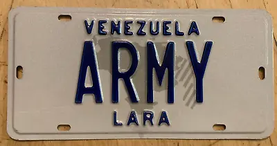 Rare! Venezuela Graphic Vanity Auto License Plate   Army   Military Armed Forces • $99.99