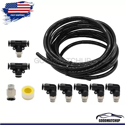 Black For Turbo Vehicles PUSH LOCK Vacuum Fitting Kit Turbo Wastegate & Solenoid • $12.27