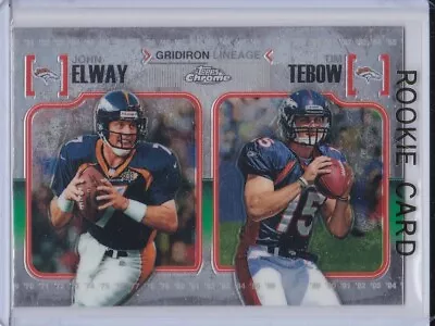$0.99 • Buy TIM TEBOW ROOKIE CARD 2010 Topps Chrome Football DENVER BRONCOS RC W/ JOHN ELWAY