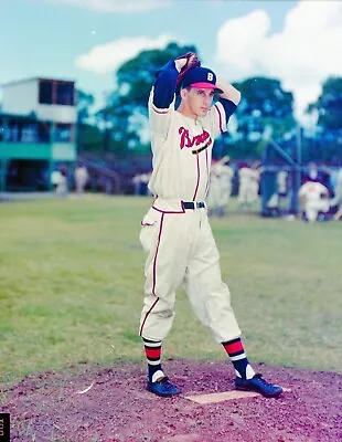 PF2-87 WARREN SPAHN Milwaukee Braves 1950s Pitcher COPY NEGATIVE 3  X 4  • $12