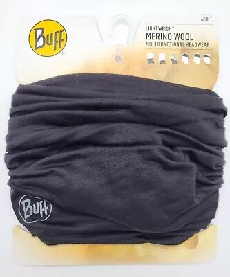 Buff Bandana Scarf Gaiter Neckwear Merino Wool Lightweight Headwear - Black • $28