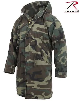 Rothco 8952 Woodland Camo Vintage M-51 Fishtail Parka 100% Washed Cotton Jacket • $86.99