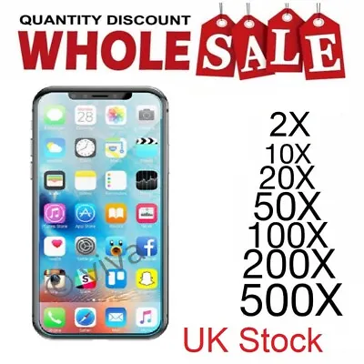 Wholesale Tempered Glass Screen Protector For IPhone 14 Pro Max 13 12 11 XR 8 7 • £89.99