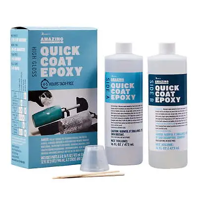 Alumilite Epoxy Resin Clear Fast Curing Quick Coat 32 Oz Art Epoxy • $32.92