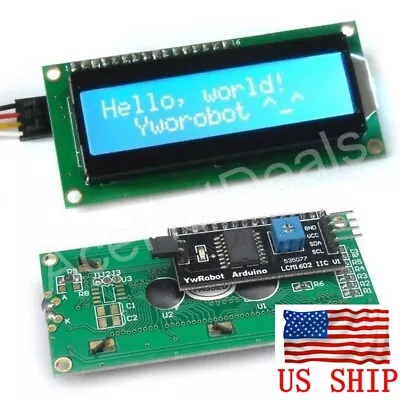 2X IIC/I2C/TWI 1602 Serial Blue Backlight LCD Display For Arduino • $14.99