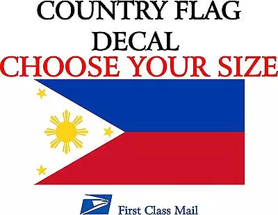 $55.94 • Buy FILIPINO COUNTRY FLAG, STICKER, DECAL 5YR VINYL Country Flag Of The Philippines 