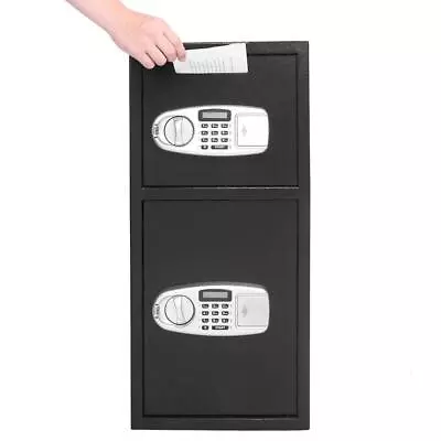 New Quality Double Door Office Security Lock Digital Safe Depository Drop Box • $119.99