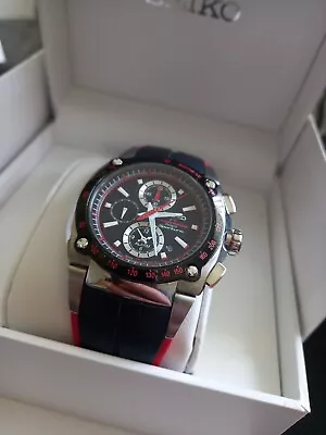 Seiko Sportura Honda F1 Racing Team Chronograph Men's Watch 7T62-0GR0 SNA749 • £300