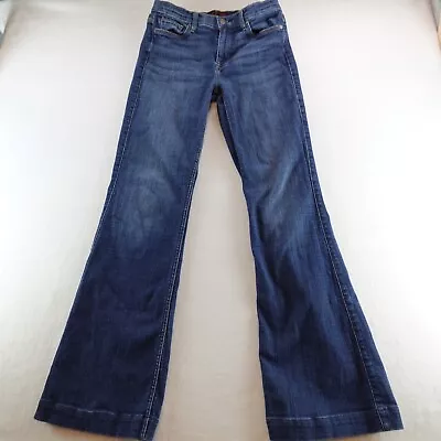 7 For All Mankind Ginger Jeans Womens 30x32 Wide Leg Flare Denim Flaws • $29.99