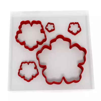 £6.99 • Buy Set Of 5 Flower 1 Cutters Fondant Cookie Icing Polymer Clay Craft Sharp Shape 