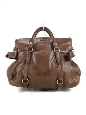$184.37 • Buy MIU MIU Shoulder Bag BRW Handbag VITELLO LUX