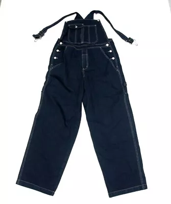 Unworn Mens Dungarees Dark Blue Denim Jeans XL 48 New Retro Vintage • £19.99