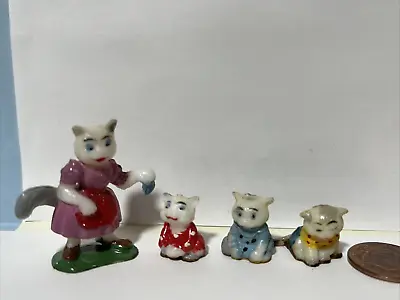 Marx Fairykins Mama Cat & Kittens Plastic Figure Nursery Rhyme Classic Character • $23.99